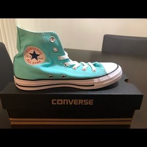 Converse Unisex high tops in turquoise